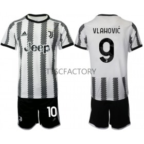 Juventus Vlahovic 9 Kinder Heim Trikotsatz 2022/23 Kurzarm